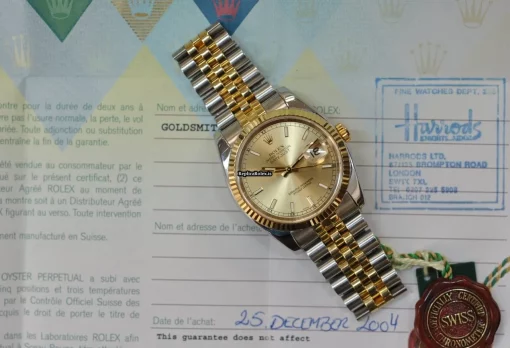 Discount Fake Rolex Datejust 116233 Caliber 3135 Automatic Movement 36mm Gold/steel Case Mens/unisex Watch - Image 3
