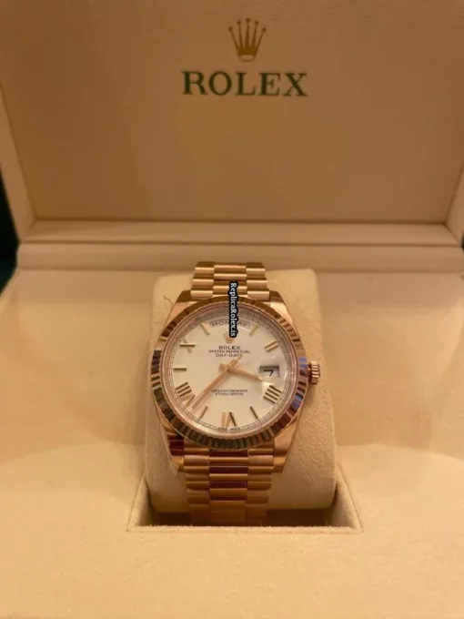 Appealing Fakes Rolex Day-date 40 228235 Caliber 3255 Automatic Movement 40mm Rose Gold Case Mens/unisex Watch - Image 4