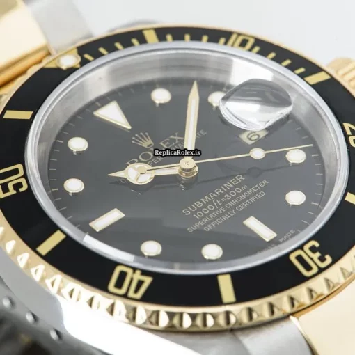 Trustworthy Replica Rolex Submariner Date 16613 Automatic Movement 40mm Gold/steel Case Mens/unisex Watch - Image 7