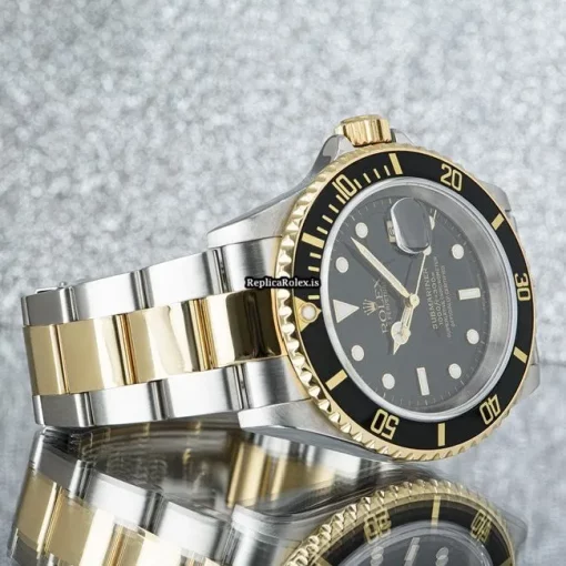Trustworthy Replica Rolex Submariner Date 16613 Automatic Movement 40mm Gold/steel Case Mens/unisex Watch - Image 9