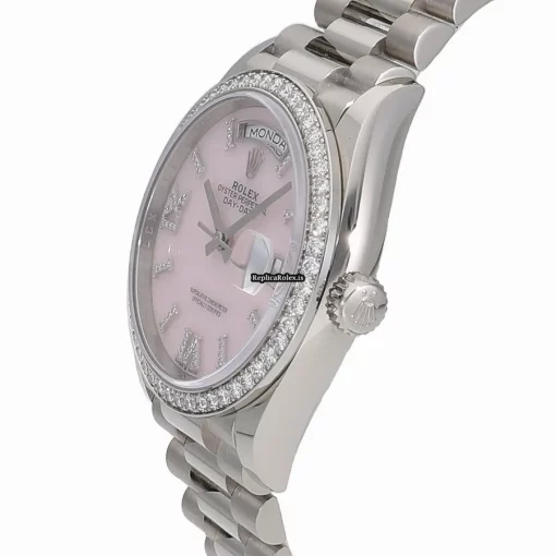 Appealing Imitation Rolex Day-date 36 128349rbr Caliber 3255 Automatic Movement 36mm White Gold Case Watch - Image 2
