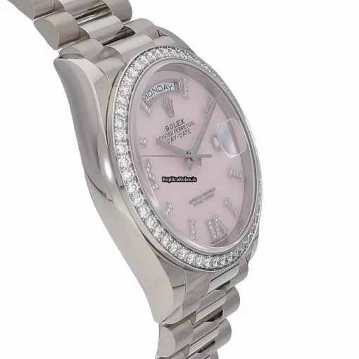 Appealing Imitation Rolex Day-date 36 128349rbr Caliber 3255 Automatic Movement 36mm White Gold Case Watch - Image 3