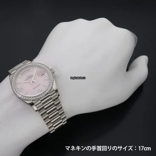 Appealing Imitation Rolex Day-date 36 128349rbr Caliber 3255 Automatic Movement 36mm White Gold Case Watch - Image 6