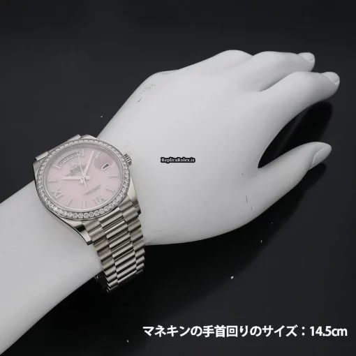 Appealing Imitation Rolex Day-date 36 128349rbr Caliber 3255 Automatic Movement 36mm White Gold Case Watch - Image 7