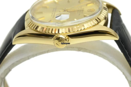 Offering Replica Rolex Datejust 1601 Caliber 1570 Automatic Movement 36mm Yellow Gold Case Mens/unisex Watch - Image 7