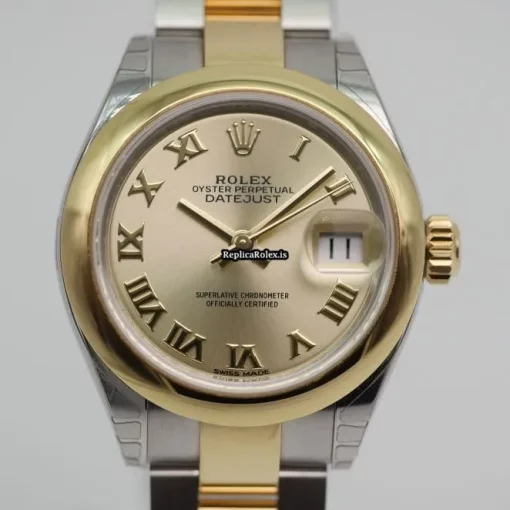 Nice Replica Rolex Lady-datejust 279163 Automatic Movement 28mm Gold/steel Case Womens Watch - Image 3