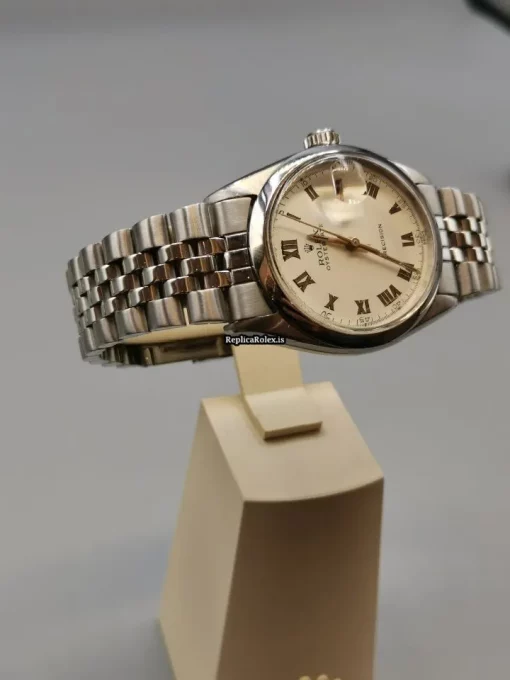 Affordable Imitation Rolex Oyster Precision 6694 Caliber 1225 Manual Winding Movement 34x40mm Steel Case Mens/unisex Watch - Image 3