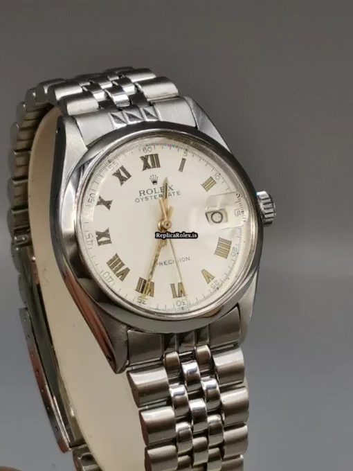 Affordable Imitation Rolex Oyster Precision 6694 Caliber 1225 Manual Winding Movement 34x40mm Steel Case Mens/unisex Watch - Image 5