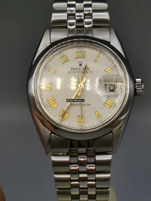Affordable Imitation Rolex Oyster Precision 6694 Caliber 1225 Manual Winding Movement 34x40mm Steel Case Mens/unisex Watch - Image 9