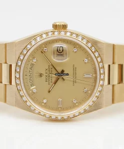 Lovely Replica Rolex Day-date Oysterquartz 19048 Caliber 5055 Quartz Movement 36mm Yellow Gold Case Mens/unisex Watch