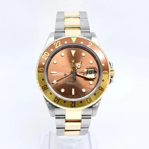 Beautiful Fake Rolex Gmt-master II 16713 Caliber 3185 Automatic Movement 40mm Gold/steel Case Mens/unisex Watch