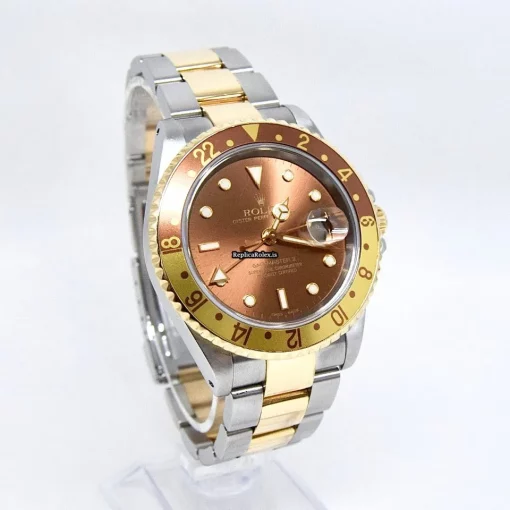 Beautiful Fake Rolex Gmt-master II 16713 Caliber 3185 Automatic Movement 40mm Gold/steel Case Mens/unisex Watch - Image 3