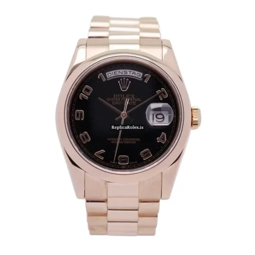 Suitable Fakes Rolex Day-date 36 118205 Automatic Movement 36mm Rose Gold Case Mens/unisex Watch