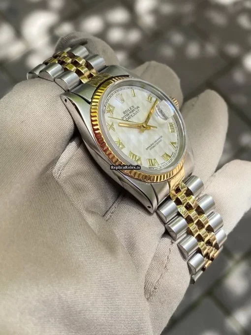 Stylish Fake Rolex Datejust 16013 Caliber 3035 Automatic Movement 36mm Gold/steel Case Mens/unisex Watch - Image 12