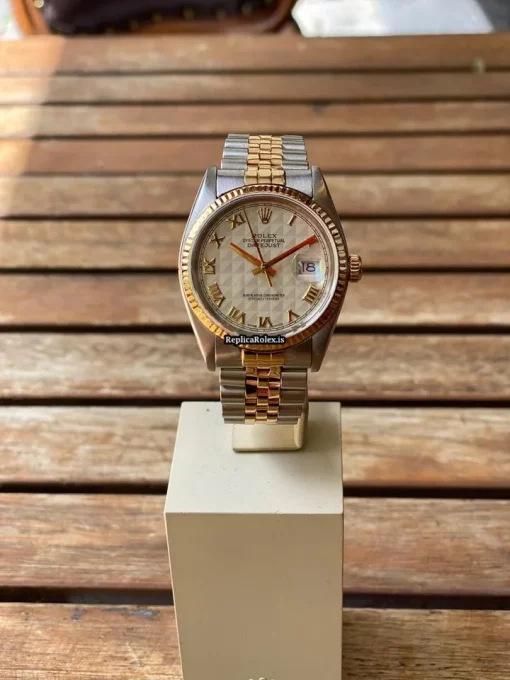 Stylish Fake Rolex Datejust 16013 Caliber 3035 Automatic Movement 36mm Gold/steel Case Mens/unisex Watch - Image 3