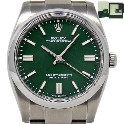 Amazing Replica Rolex Oyster Perpetual 34 114200 Caliber 3130 Automatic Movement 34mm Steel Case Womens Watch