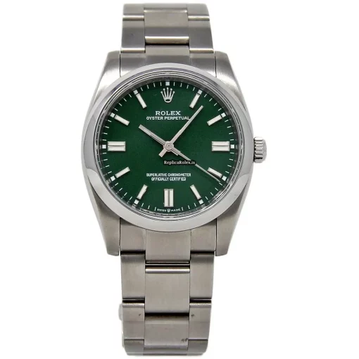 Amazing Replica Rolex Oyster Perpetual 34 114200 Caliber 3130 Automatic Movement 34mm Steel Case Womens Watch - Image 2