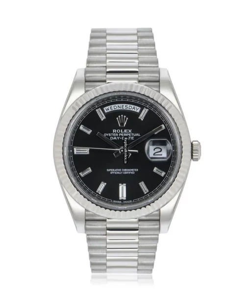 Recommend Copy Rolex Day-date 40 228239 Caliber 3255 Automatic Movement 40mm White Gold Case Mens/unisex Watch