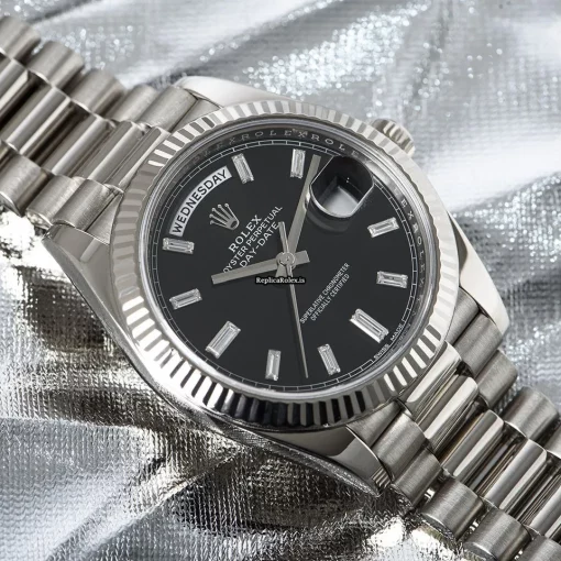 Recommend Copy Rolex Day-date 40 228239 Caliber 3255 Automatic Movement 40mm White Gold Case Mens/unisex Watch - Image 7