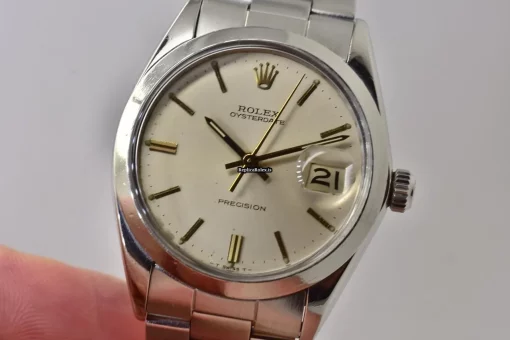 Exquisite Fake Rolex Oyster Precision 6694 Manual Winding Movement 35mm Steel Case Watch - Image 10