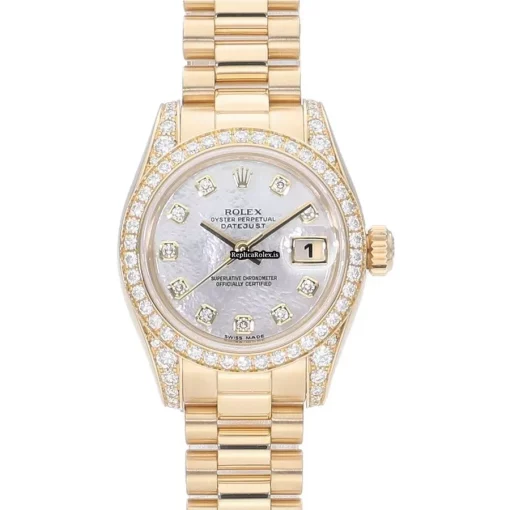 Superior Replica Rolex Lady-datejust 179158ng Caliber 2235 Automatic Movement 26mm Yellow Gold Case Watch