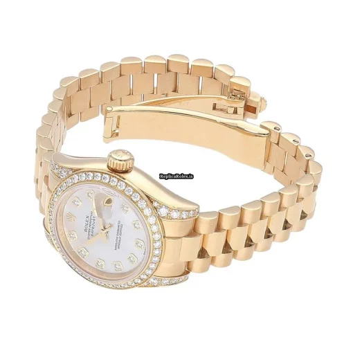Superior Replica Rolex Lady-datejust 179158ng Caliber 2235 Automatic Movement 26mm Yellow Gold Case Watch - Image 5