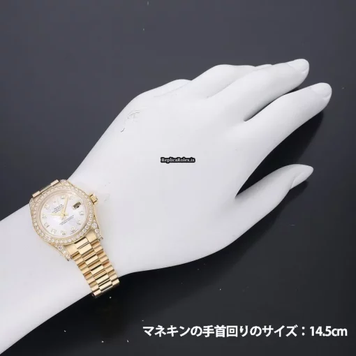 Superior Replica Rolex Lady-datejust 179158ng Caliber 2235 Automatic Movement 26mm Yellow Gold Case Watch - Image 6