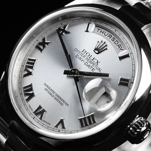Trustworthy Replica Rolex Day-date 36 118206 Automatic Movement 36mm Platinum Case Mens/unisex Watch - Image 12