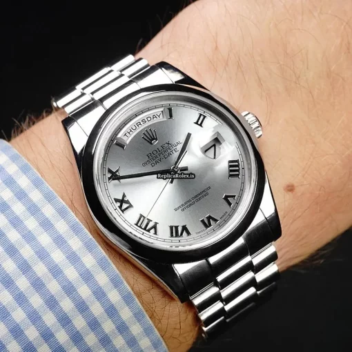 Trustworthy Replica Rolex Day-date 36 118206 Automatic Movement 36mm Platinum Case Mens/unisex Watch - Image 13