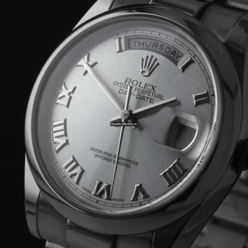 Trustworthy Replica Rolex Day-date 36 118206 Automatic Movement 36mm Platinum Case Mens/unisex Watch - Image 2