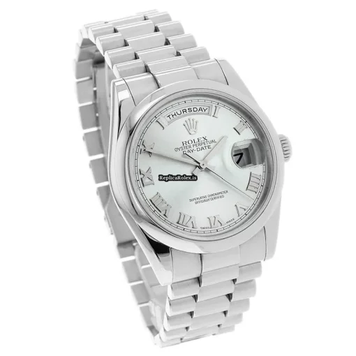 Trustworthy Replica Rolex Day-date 36 118206 Automatic Movement 36mm Platinum Case Mens/unisex Watch - Image 4