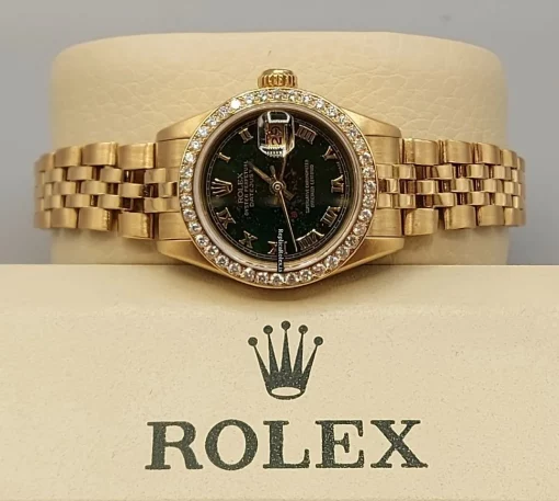 Unique Replica Rolex Lady-datejust 69138 Caliber 2135 Automatic Movement 26mm Yellow Gold Case Womens Watch