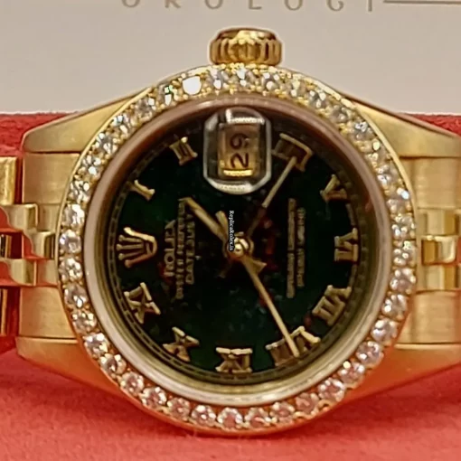 Unique Replica Rolex Lady-datejust 69138 Caliber 2135 Automatic Movement 26mm Yellow Gold Case Womens Watch - Image 11
