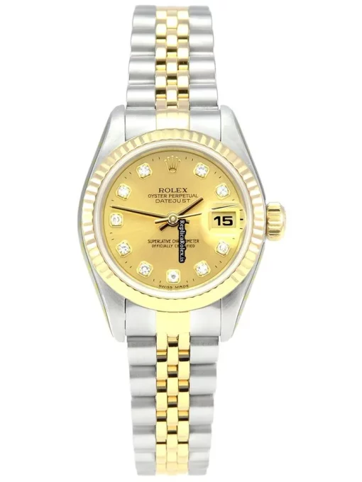 Good Replica Rolex Lady-datejust 69173 Caliber 2135 Automatic Movement 26mm Gold/steel Case Womens Watch
