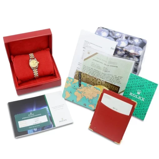 Good Replica Rolex Lady-datejust 69173 Caliber 2135 Automatic Movement 26mm Gold/steel Case Womens Watch - Image 2