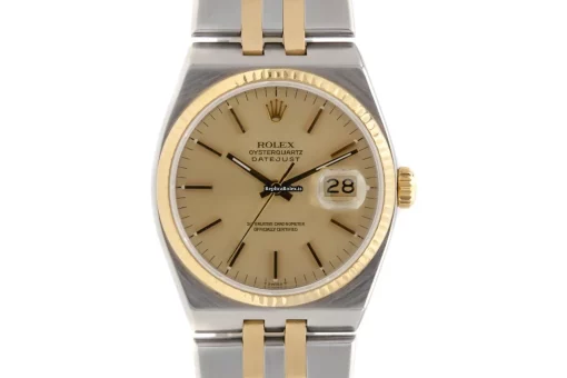Pleasing Replica Rolex Datejust Oysterquartz 17013 Caliber 5035 Quartz Movement 36x42mm Gold/steel Case Mens/unisex Watch