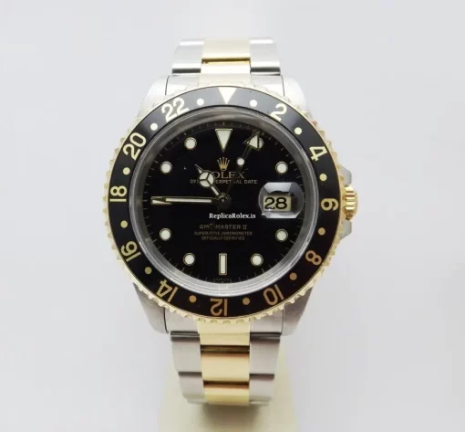 Swiss Fake Rolex Gmt-master II 16713 Caliber 3185 Automatic Movement 40mm Gold/steel Case Mens/unisex Watch
