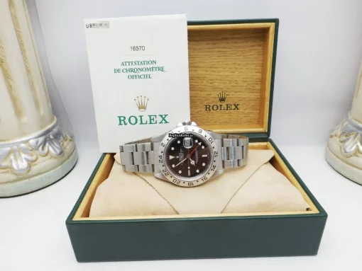 Suitable Replica Rolex Explorer II 16570 Caliber 3185 Automatic Movement 40mm Steel Case Mens/unisex Watch - Image 13