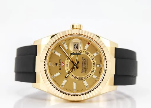 Attractive Replicas Rolex Sky-dweller 326238 Caliber 9001 Automatic Movement 42mm Yellow Gold Case Mens/unisex Watch - Image 3