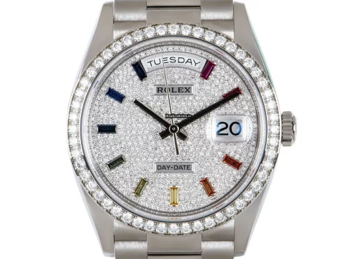 Reliable Fake Rolex Day-date 36 128349rbr Automatic Movement 36mm White Gold Case Mens/unisex Watch - Image 2