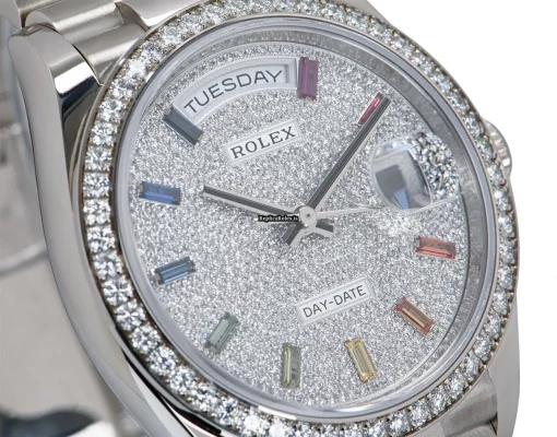 Reliable Fake Rolex Day-date 36 128349rbr Automatic Movement 36mm White Gold Case Mens/unisex Watch - Image 4