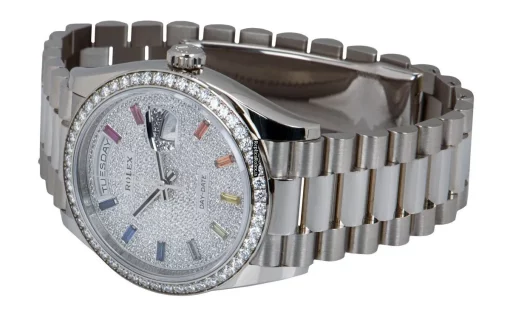 Reliable Fake Rolex Day-date 36 128349rbr Automatic Movement 36mm White Gold Case Mens/unisex Watch - Image 5