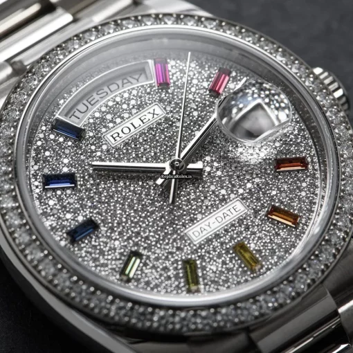 Reliable Fake Rolex Day-date 36 128349rbr Automatic Movement 36mm White Gold Case Mens/unisex Watch - Image 7