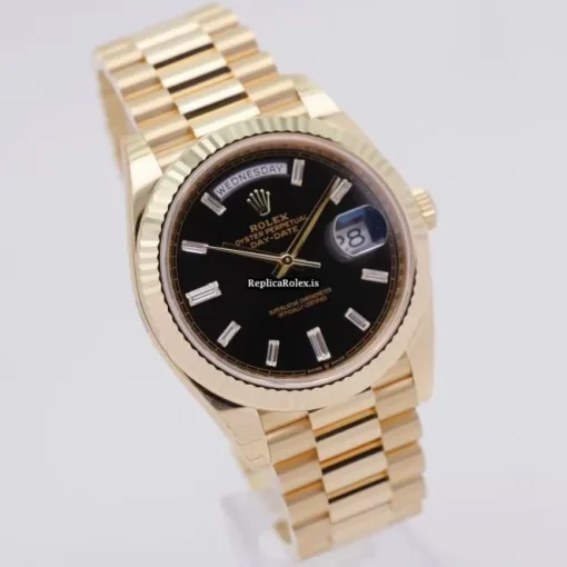 Perfect Replica Rolex Day-date 40 228238 Automatic Movement 40mm Yellow Gold Case Mens/unisex Watch - Image 4