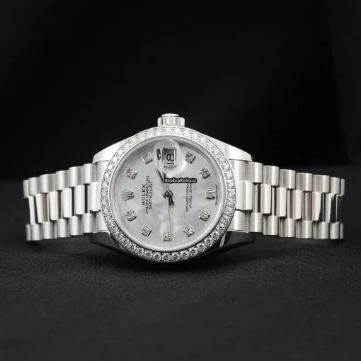 Incredible Replica Rolex Lady-datejust 279136rbr Caliber 2236 Automatic Movement 28mm Platinum Case Womens Watch - Image 6
