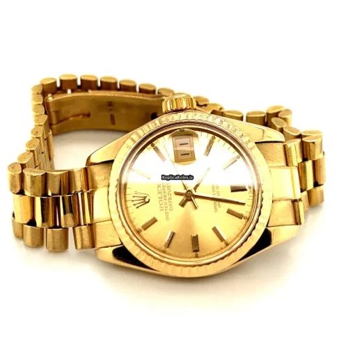 Great Replica Rolex Lady-datejust 6917mdc Caliber 2135 Automatic Movement 26x29mm Yellow Gold Case Womens Watch