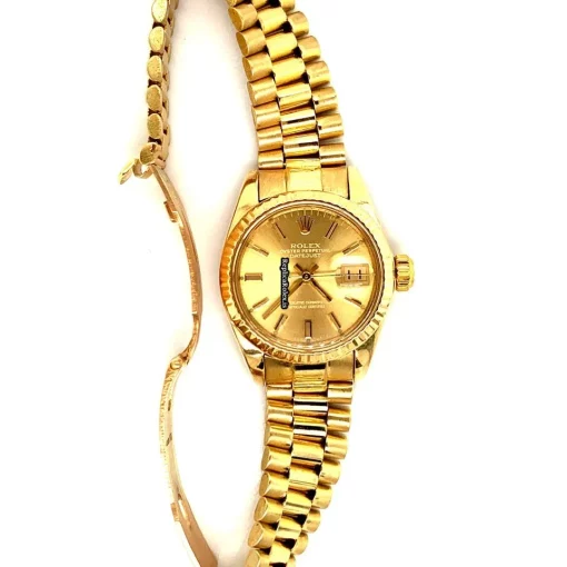 Great Replica Rolex Lady-datejust 6917mdc Caliber 2135 Automatic Movement 26x29mm Yellow Gold Case Womens Watch - Image 4