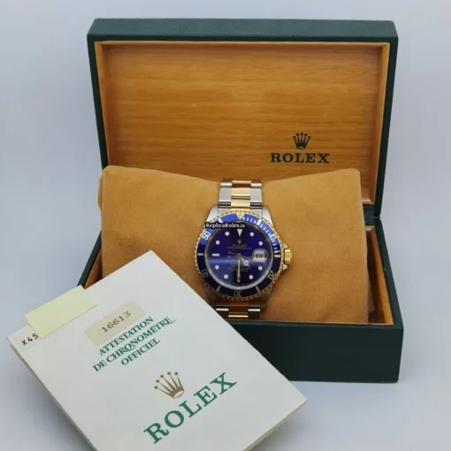 Cool Replica Rolex Submariner Date 16613 Caliber 3135 Automatic Movement 40mm Gold/steel Case Mens/unisex Watch - Image 5