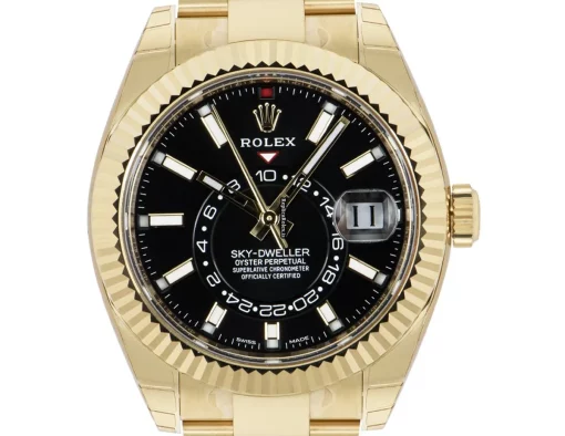 Marvellous Replica Rolex Sky-dweller 326938 Caliber 9001 Automatic Movement 42mm Yellow Gold Case Mens/unisex Watch - Image 2