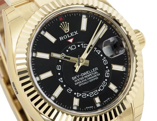 Marvellous Replica Rolex Sky-dweller 326938 Caliber 9001 Automatic Movement 42mm Yellow Gold Case Mens/unisex Watch - Image 4